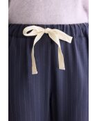 Marineblauwe gestreepte broek Sacha