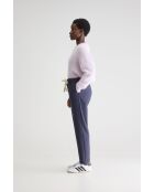 Marineblauwe gestreepte broek Sacha