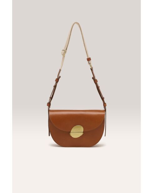 Sac en Cuir Sicoco cognac - 21x6x13 cm