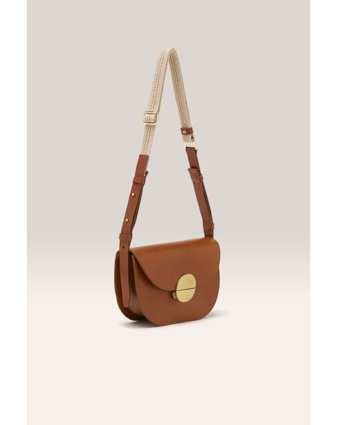 Sac en Cuir Sicoco cognac - 21x6x13 cm