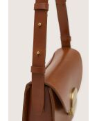 Sac en Cuir Sicoco cognac - 21x6x13 cm