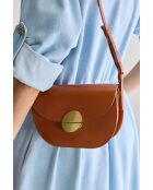 Sac en Cuir Sicoco cognac - 21x6x13 cm