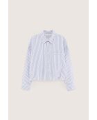 Blaues gestreiftes Hemd Graham