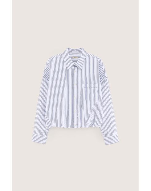 Blaues gestreiftes Hemd Graham