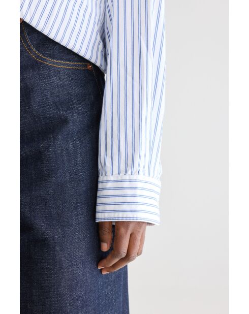 Blaues gestreiftes Hemd Graham