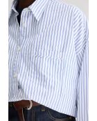 Blaues gestreiftes Hemd Graham