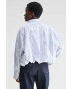 Blaues gestreiftes Hemd Graham