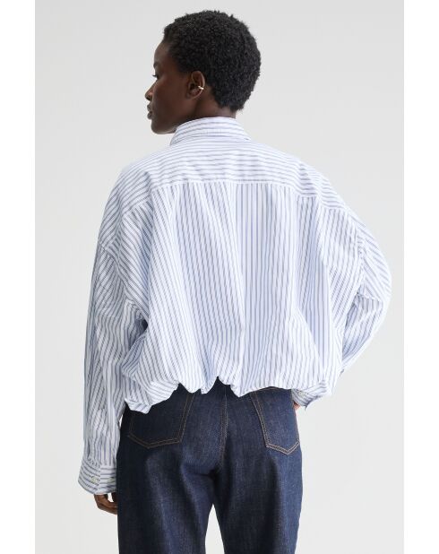 Blaues gestreiftes Hemd Graham