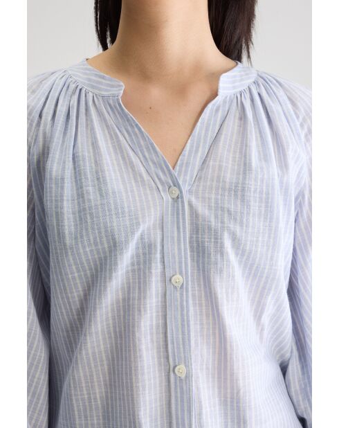 Chemisier Tonka rayée bleue