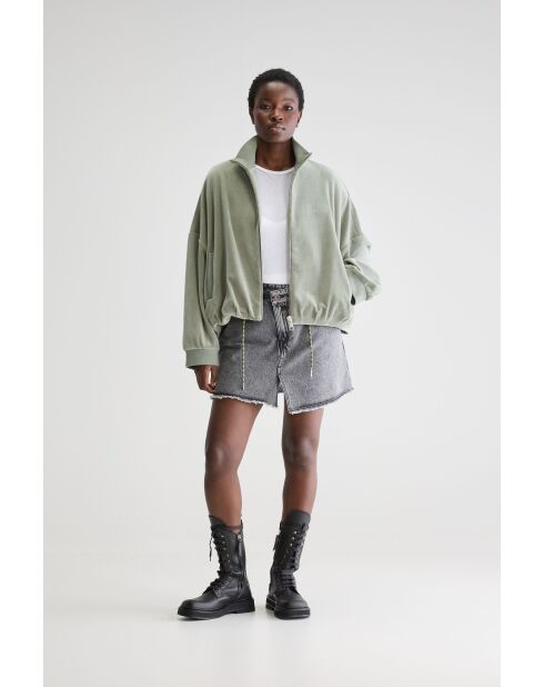 Sudadera Tallis con cremallera de eucalipto