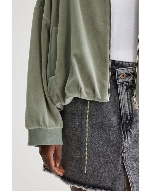 Sudadera Tallis con cremallera de eucalipto