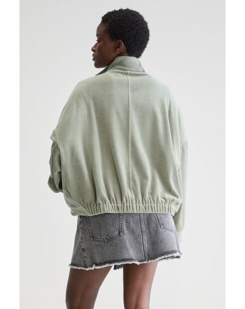 Sudadera Tallis con cremallera de eucalipto