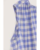 Halison blau/weiß karierte Bluse