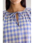 Halison blau/weiß karierte Bluse