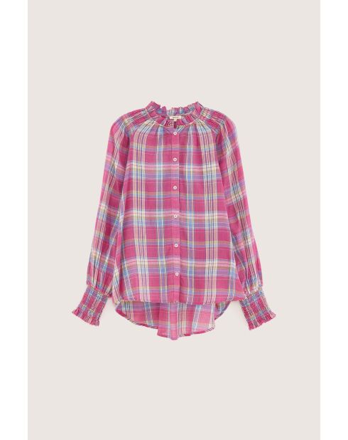 Blusa rosa de cuadros Cassis