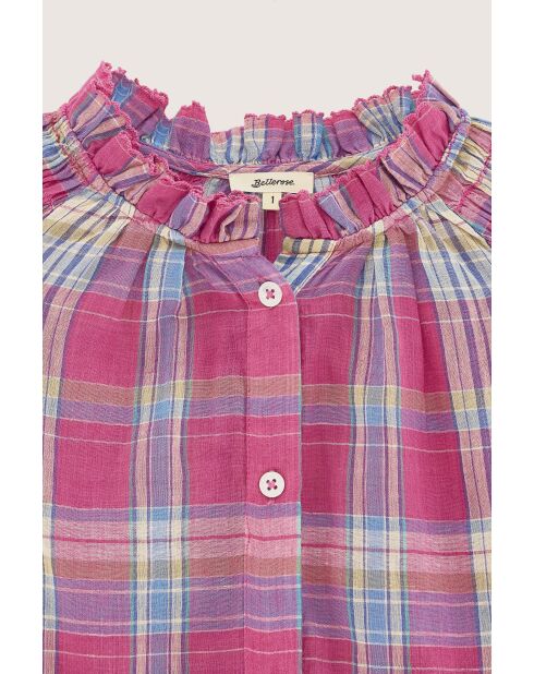 Blusa rosa de cuadros Cassis
