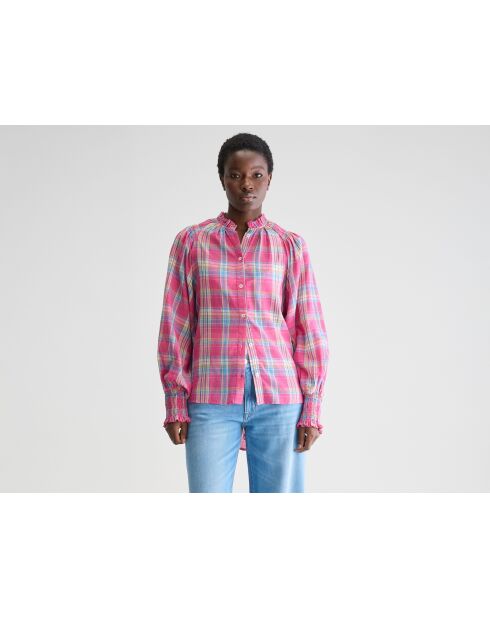 Blusa rosa de cuadros Cassis