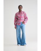 Blusa rosa de cuadros Cassis