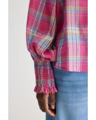 Blusa rosa de cuadros Cassis
