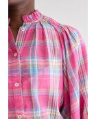 Blusa rosa de cuadros Cassis