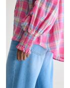 Blusa rosa de cuadros Cassis
