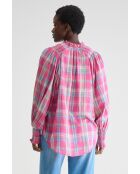 Blusa rosa de cuadros Cassis