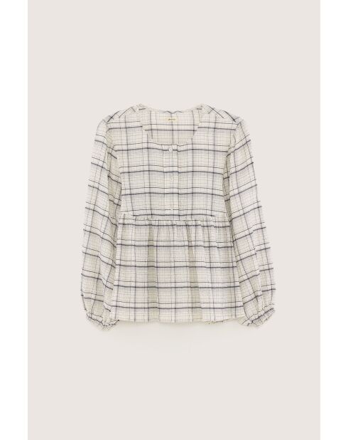 Blusa de cuadros beige Joao