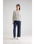 Blusa de cuadros beige Joao