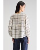 Blusa de cuadros beige Joao