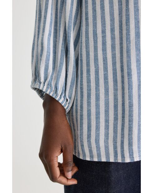 Chemisier Kylie rayée bleue