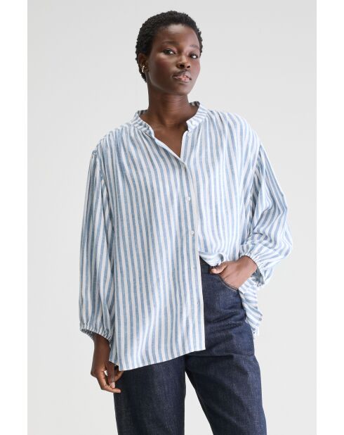 Chemisier Kylie rayée bleue