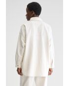 Guru ecrufarbenes gestreiftes Überhemd