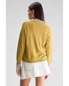 Neeta antiekgouden vest van linnenmix