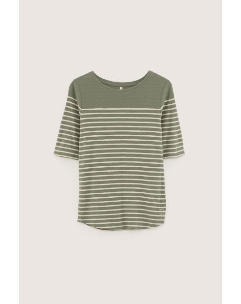 T-shirt Mias rayé vert