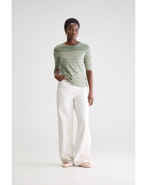 T-shirt Mias rayé vert