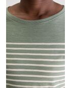 T-shirt Mias rayé vert