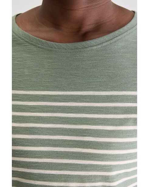 T-shirt Mias rayé vert