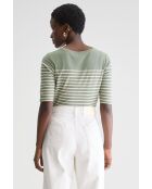 T-shirt Mias rayé vert