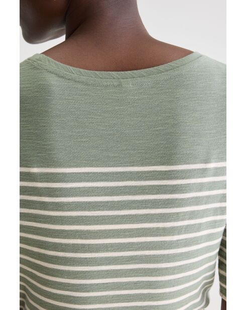 T-shirt Mias rayé vert