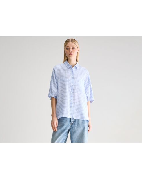 Chemisier Jessie rayé bleu