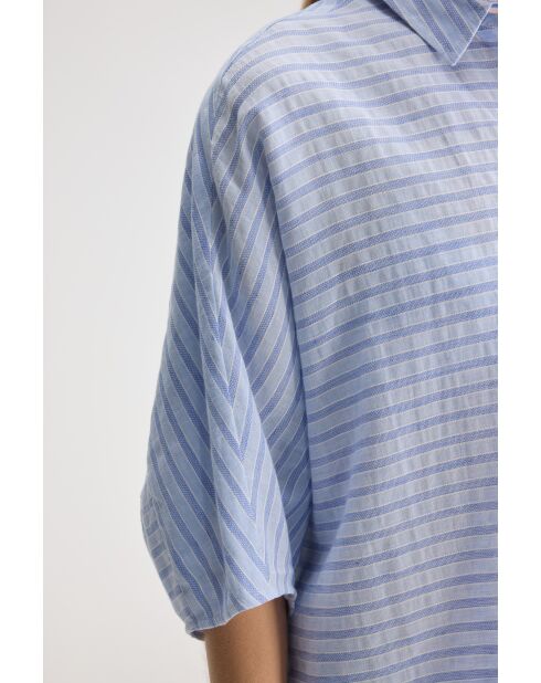 Chemisier Jessie rayé bleu