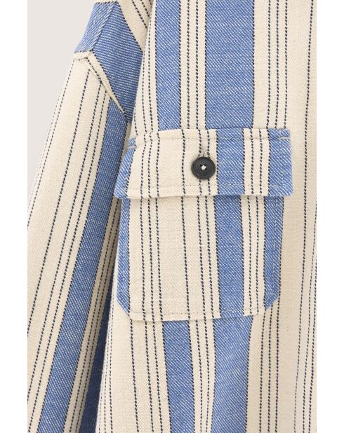 Sobrecamisa Parrish de rayas azules/blancas