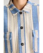 Sobrecamisa Parrish de rayas azules/blancas