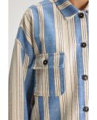Sobrecamisa Parrish de rayas azules/blancas