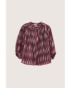 Blusa estampada burdeos