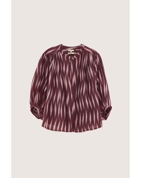 Blusa estampada burdeos