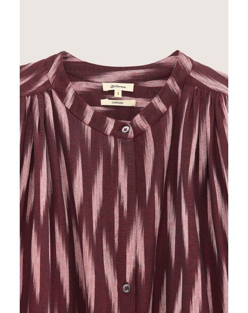 Blusa estampada burdeos