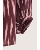 Blusa estampada burdeos