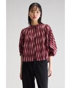 Blusa estampada burdeos