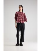 Blusa estampada burdeos